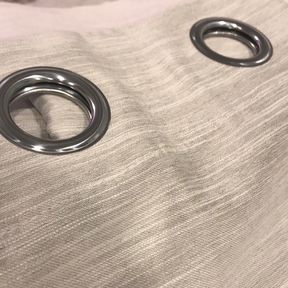 White (hint of light grey) 84” curtains - Picture 1 of 7